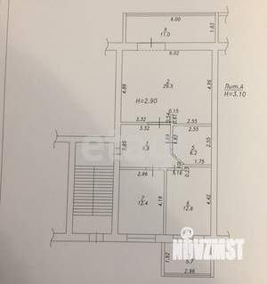 2-к квартира, вторичка, 88м2, 2/5 этаж