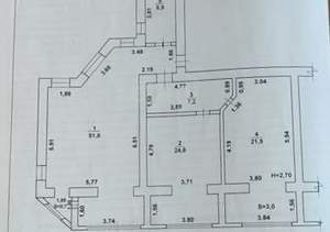 2-к квартира, вторичка, 121м2, 4/6 этаж