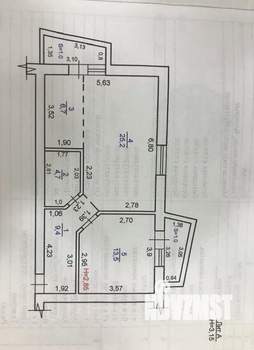 2-к квартира, вторичка, 62м2, 4/5 этаж