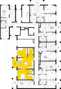 2-к квартира, вторичка, 63м2, 1/8 этаж