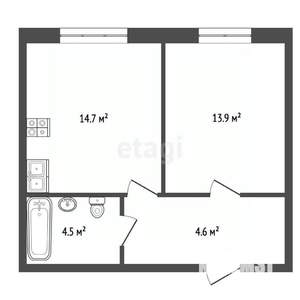 1-к квартира, вторичка, 38м2, 6/20 этаж