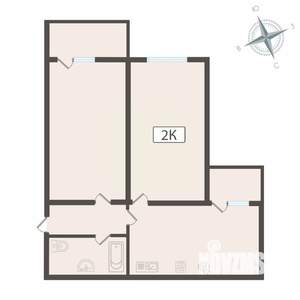 2-к квартира, вторичка, 66м2, 9/16 этаж