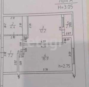1-к квартира, вторичка, 43м2, 2/9 этаж
