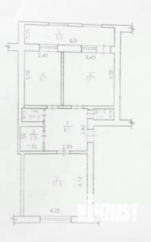 2-к квартира, вторичка, 51м2, 1/2 этаж