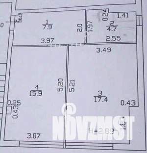 1-к квартира, вторичка, 48м2, 3/3 этаж