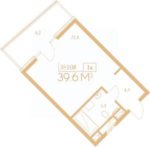 1-к квартира, вторичка, 40м2, 9/9 этаж