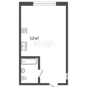 Студия квартира, вторичка, 23м2, 4/6 этаж