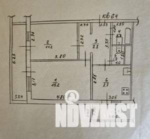 2-к квартира, вторичка, 51м2, 8/9 этаж