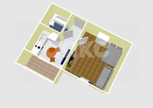 1-к квартира, вторичка, 35м2, 1/9 этаж