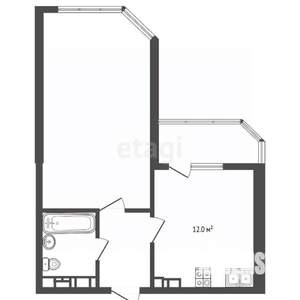 1-к квартира, вторичка, 41м2, 9/19 этаж