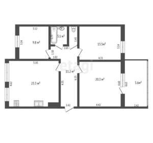 3-к квартира, вторичка, 88м2, 10/10 этаж