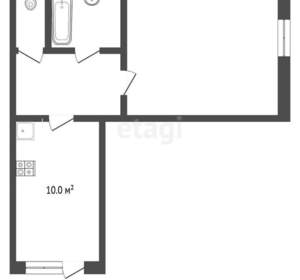 1-к квартира, вторичка, 44м2, 1/2 этаж