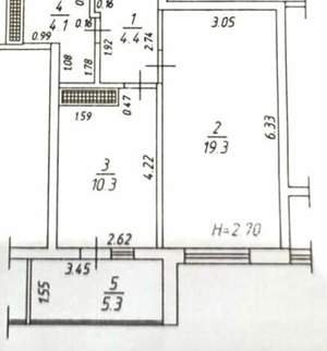 1-к квартира, вторичка, 43м2, 4/9 этаж