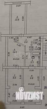 3-к квартира, вторичка, 79м2, 1/2 этаж