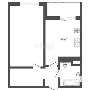1-к квартира, вторичка, 36м2, 2/16 этаж
