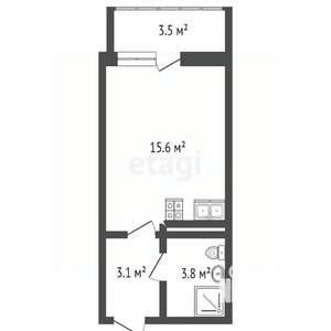 Студия квартира, вторичка, 26м2, 11/14 этаж