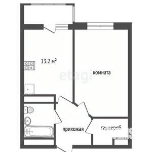 1-к квартира, вторичка, 42м2, 11/19 этаж