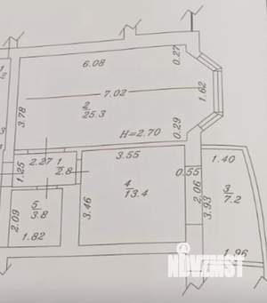 1-к квартира, вторичка, 53м2, 1/7 этаж