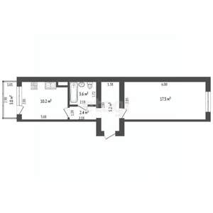 1-к квартира, вторичка, 36м2, 3/4 этаж