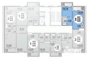 2-к квартира, вторичка, 41м2, 14/16 этаж
