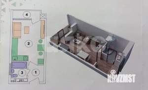 Студия квартира, вторичка, 35м2, 18/19 этаж