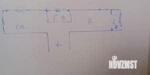 1-к квартира, вторичка, 46м2, 6/9 этаж