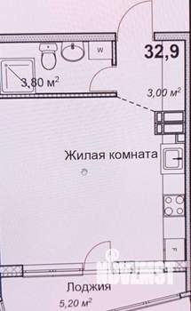 Студия квартира, вторичка, 33м2, 9/16 этаж