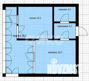 1-к квартира, вторичка, 53м2, 2/9 этаж