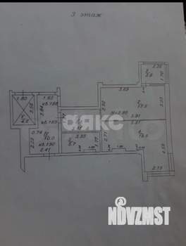 1-к квартира, вторичка, 53м2, 3/12 этаж