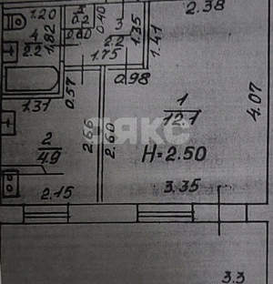 1-к квартира, вторичка, 28м2, 8/9 этаж
