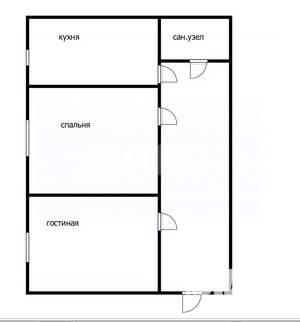 2-к квартира, вторичка, 52м2, 7/7 этаж