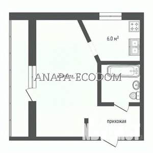 1-к квартира, вторичка, 32м2, 5/6 этаж