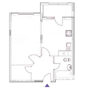 1-к квартира, вторичка, 48м2, 1/6 этаж