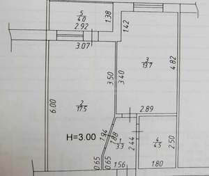 1-к квартира, вторичка, 43м2, 3/9 этаж