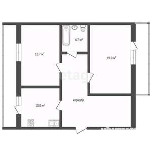 2-к квартира, вторичка, 58м2, 6/10 этаж