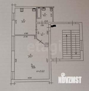 1-к квартира, вторичка, 44м2, 2/9 этаж