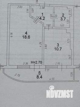 1-к квартира, вторичка, 46м2, 8/9 этаж