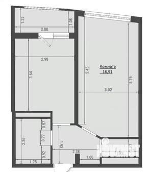 1-к квартира, вторичка, 42м2, 16/20 этаж