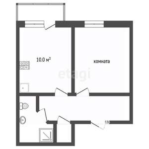 1-к квартира, вторичка, 34м2, 3/8 этаж