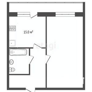 1-к квартира, вторичка, 42м2, 7/7 этаж