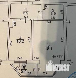 1-к квартира, вторичка, 41м2, 4/8 этаж