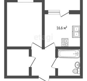 2-к квартира, вторичка, 57м2, 1/12 этаж