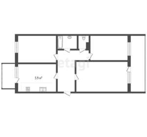 3-к квартира, вторичка, 55м2, 4/5 этаж