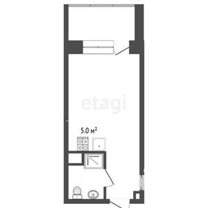 Студия квартира, вторичка, 18м2, 8/9 этаж