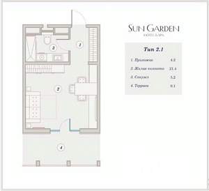 Студия квартира, вторичка, 40м2, 7/9 этаж