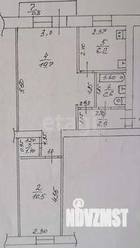 2-к квартира, вторичка, 43м2, 3/4 этаж