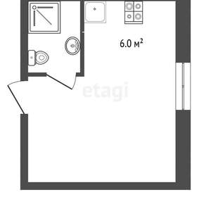 Студия квартира, вторичка, 25м2, 1/3 этаж