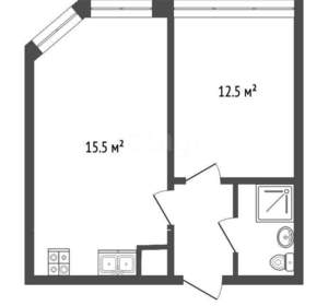 1-к квартира, вторичка, 34м2, 4/19 этаж