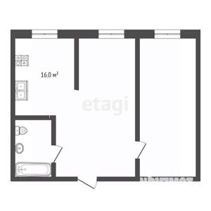 2-к квартира, вторичка, 52м2, 2/15 этаж