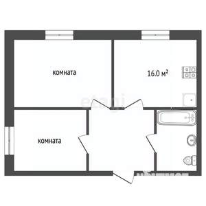 2-к квартира, вторичка, 50м2, 2/2 этаж